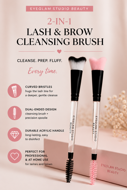 2 in 1 Gentle cleansing Brush + spoolie