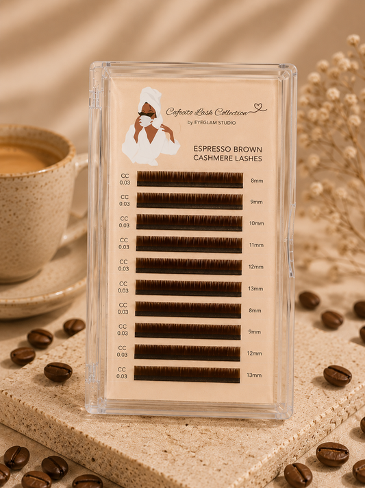 Cafecito Collection | Espresso Brown Cashmere Lash Trays