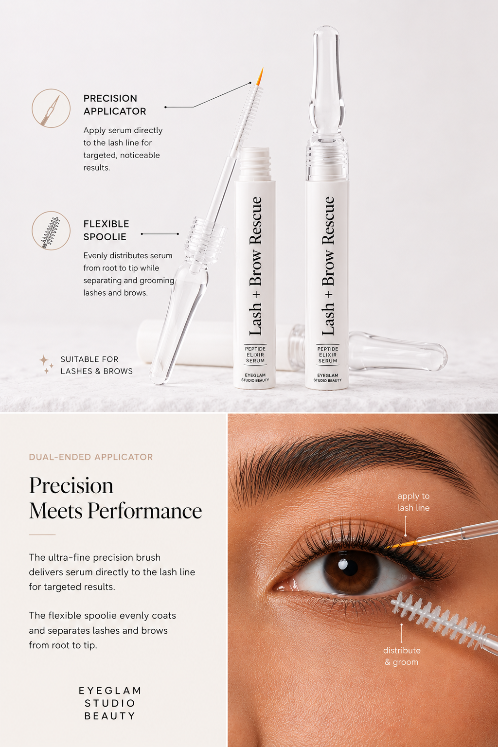 Lash + Brow Rescue Peptide Elixir Serum